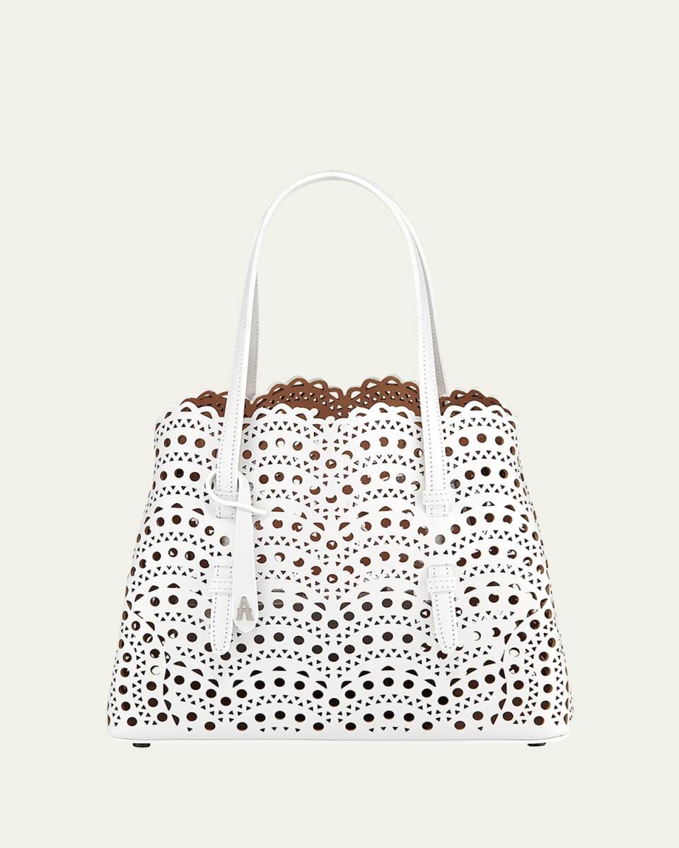 Mina 25 Tote Bag in Vienne Wave Perforated Leather